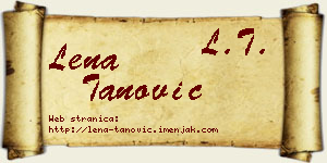 Lena Tanović vizit kartica
